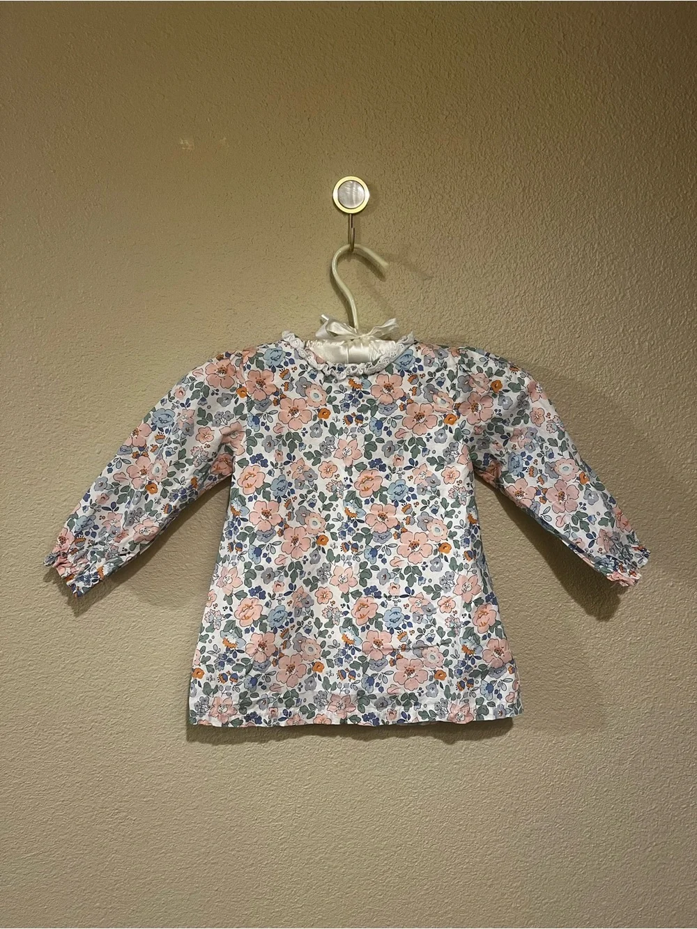 Cecil and Lou | Long Sleeve Floral Top with Ruffle Collar